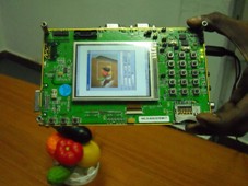 TI EVM board running the viewfinder application