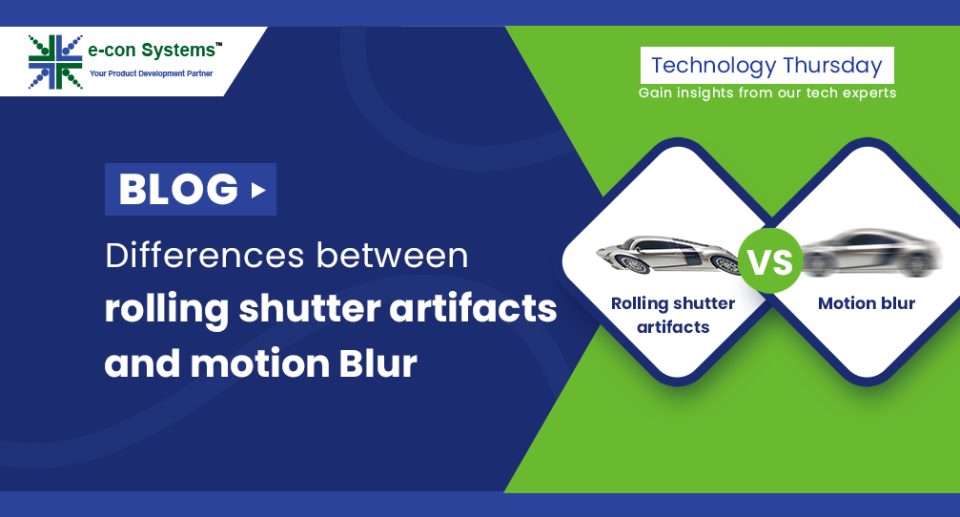 Differences between rolling shutter artifacts and motion blur