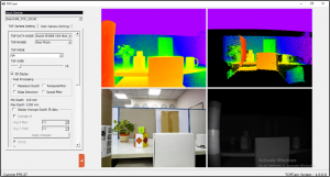 sample application streaming RGB and depth data from e-con’s DepthVista