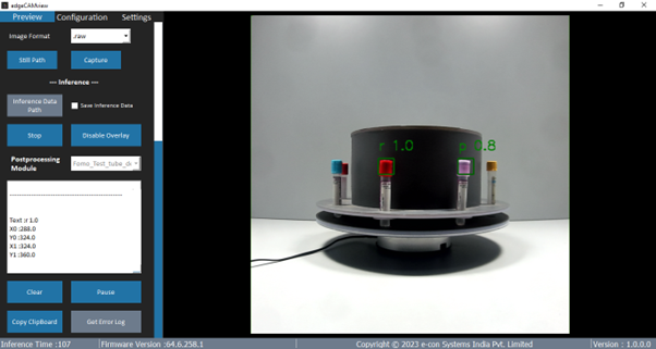 Test tube cap detection