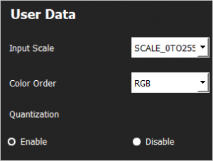 User Data Selection