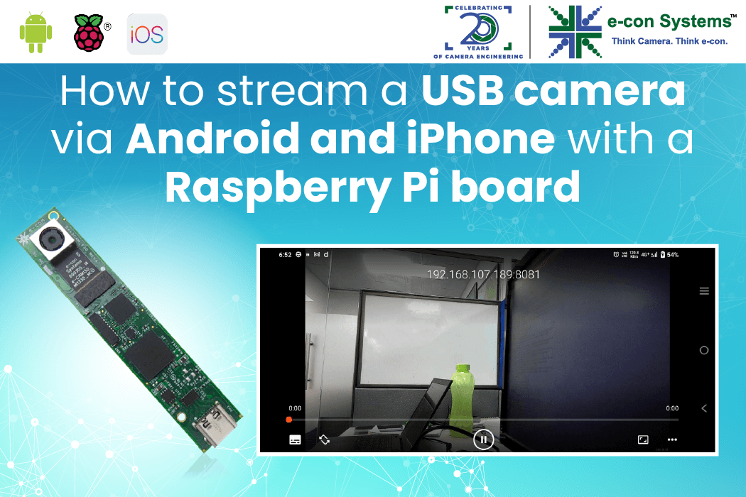 How to stream a USB camera via Android and iPhone with a Raspberry Pi board