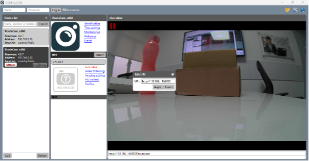 For using GigE cameras with ONVIF Device Manager-add