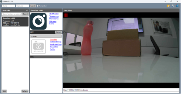 For using GigE cameras with ONVIF Device Manager