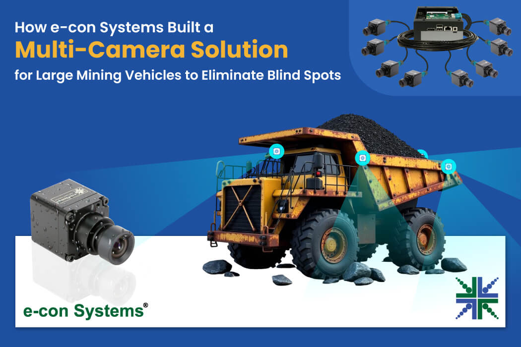 Multi-Camera Solution for Large Mining Vehicles to Eliminate Blind Spots
