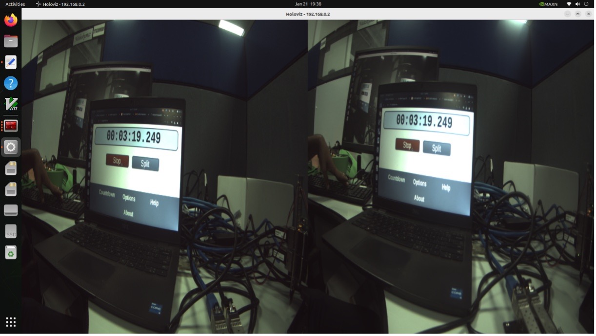 Two Cameras Synchronized Output Image