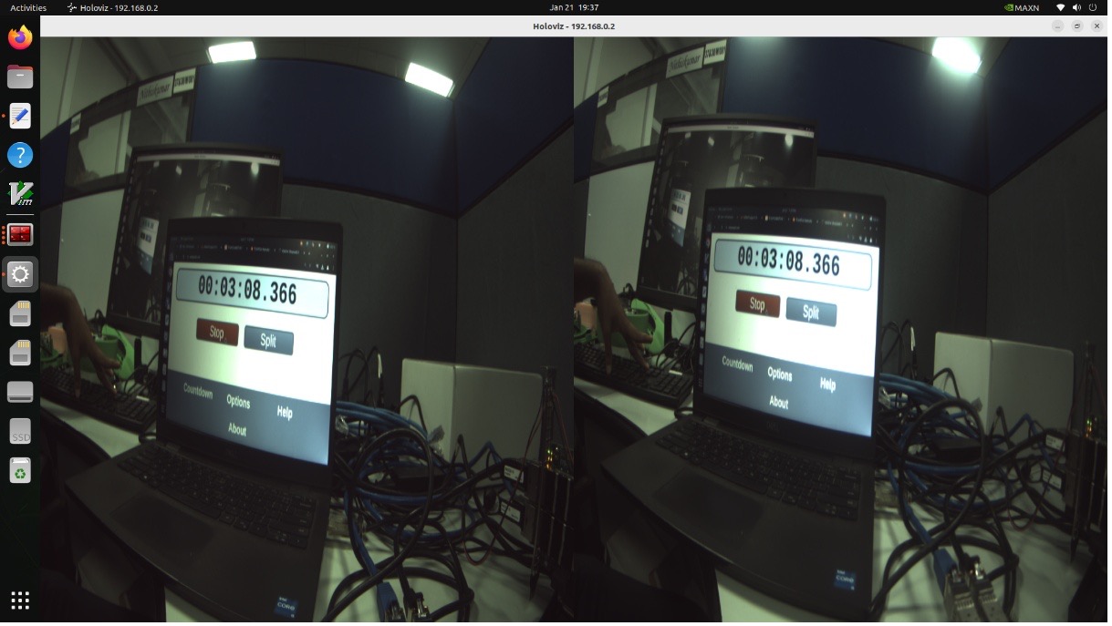 Two Cameras Synchronized Output Image