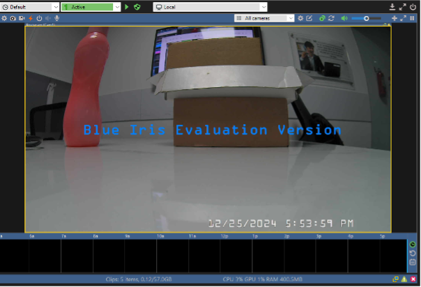 blue iris evaluation version