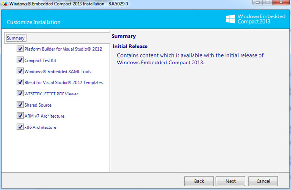Summary - Windows Embedded Compact 2013