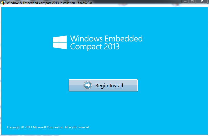Windows Embedded Compact 2013 Installation