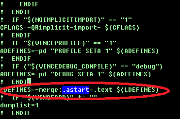 .astart is merged with .text segment in makefile.def