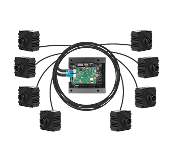 Eight Global Shutter Camera connected with Jetson AGX Orin™