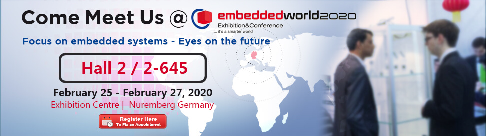 Meet us at Embedded World Conference 2020 Vision show