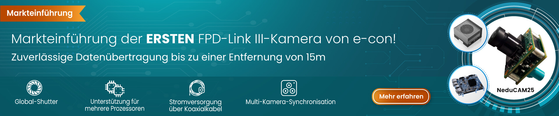 Full HD Global Shutter FPD-Link III Camera Module