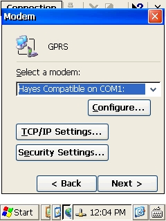 Windows 6.0 GPRS connectivity dial-up networking