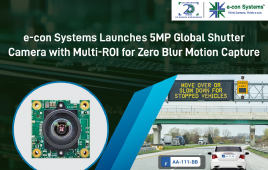 e-con Systems Launches 5MP Global Shutter Camera with Multi-ROI for Zero Blur Motion Capture