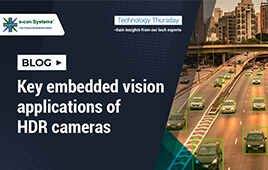 Key embedded vision applications of HDR cameras