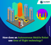 How does an Autonomous Mobile Robot use time of flight technology?