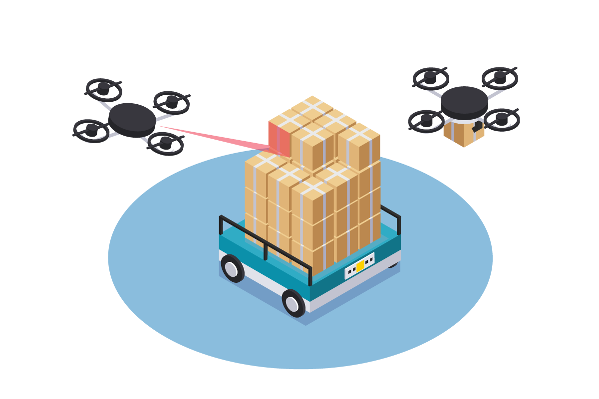 Warehouse logistics drone