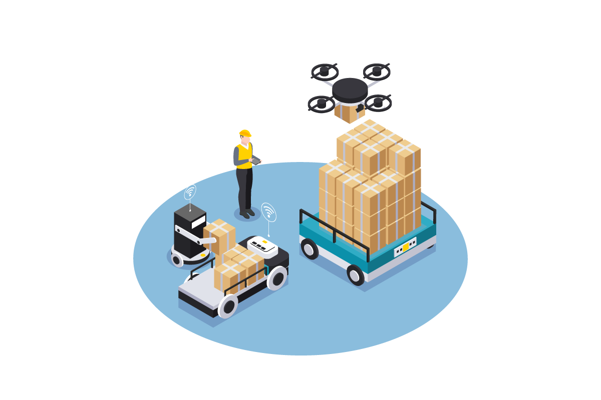 Warehouse logistics drone